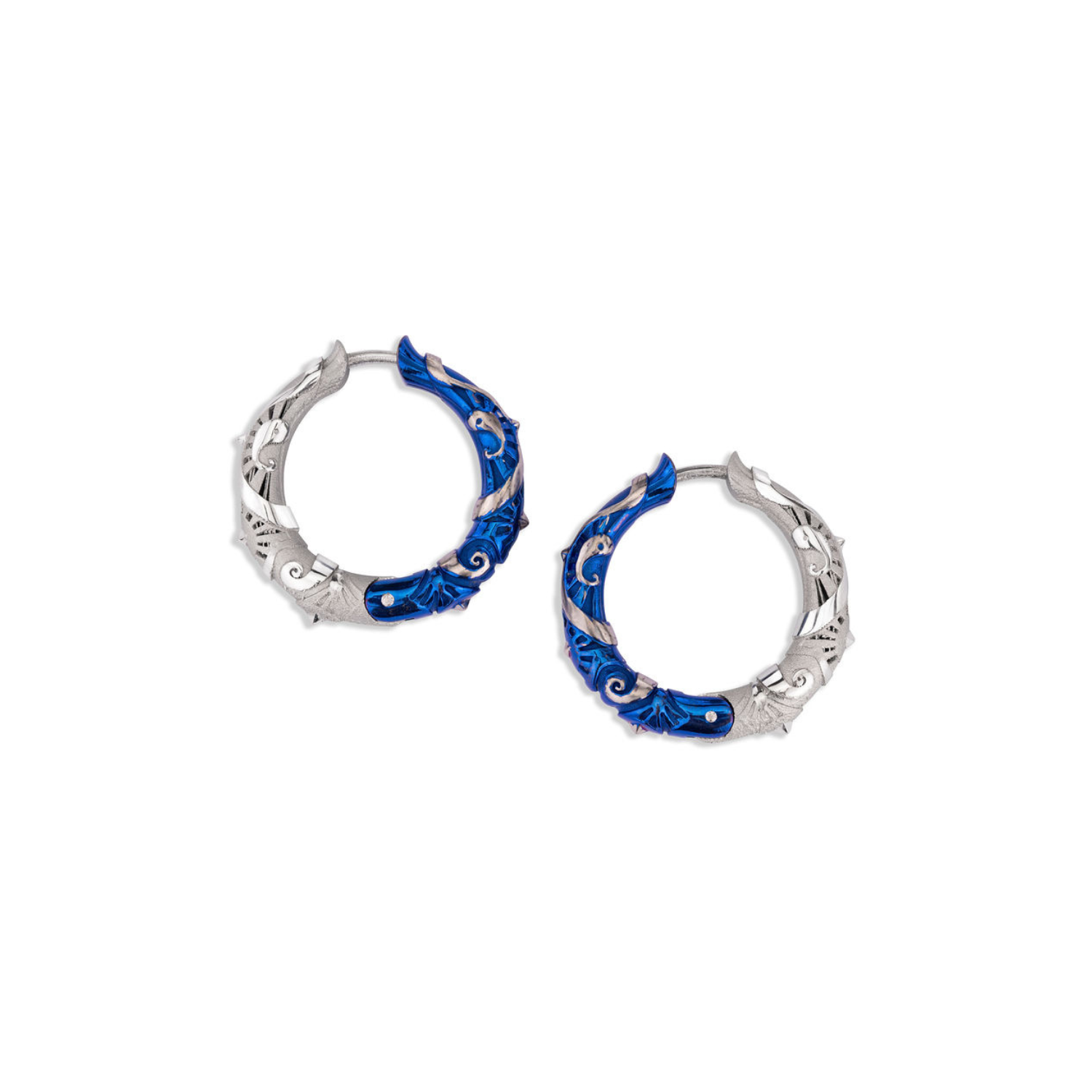 EAR HOOPS OF THE DAWN PRINCE (DARK BLUE)